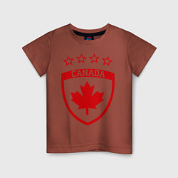 Футболка хлопковая детская Canada: 4 Stars, цвет: кирпичный