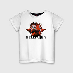 Футболка хлопковая детская Helltaker, цвет: белый