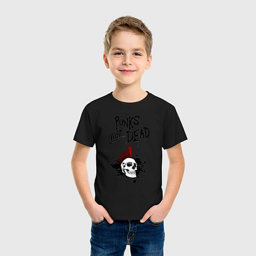 Детская футболка Punks not dead / Черный – фото 3