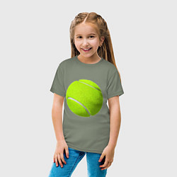 Футболка хлопковая детская Теннис, цвет: авокадо — фото 2