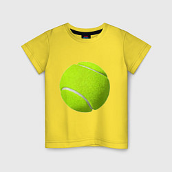 Футболка хлопковая детская Теннис, цвет: желтый