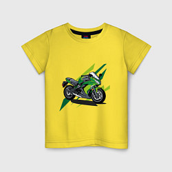 Футболка хлопковая детская GREEN MOTO Z, цвет: желтый