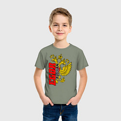 Футболка хлопковая детская Егор, цвет: авокадо — фото 2
