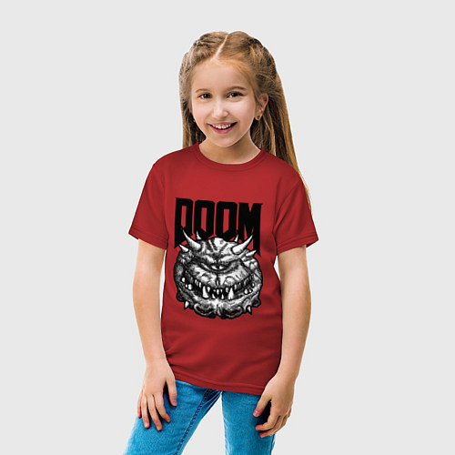 Детская футболка КАКОДЕМОН DOOM Z / Красный – фото 4