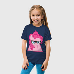 Футболка хлопковая детская Pinky Pie hipster, цвет: тёмно-синий — фото 2