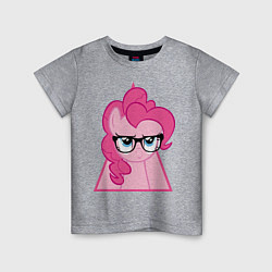 Футболка хлопковая детская Pinky Pie hipster, цвет: меланж