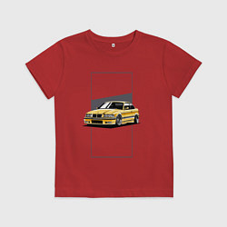 Футболка хлопковая детская BMW E36, цвет: красный
