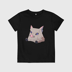 Футболка хлопковая детская Иноске Хашибира, цвет: черный