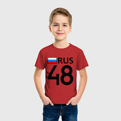 Футболка хлопковая детская RUS 48, цвет: красный — фото 2