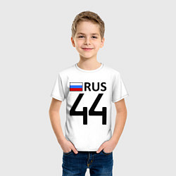 Футболка хлопковая детская RUS 44, цвет: белый — фото 2