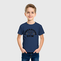 Футболка хлопковая детская GYM, цвет: тёмно-синий — фото 2