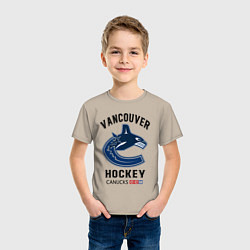 Футболка хлопковая детская VANCOUVER CANUCKS NHL, цвет: миндальный — фото 2