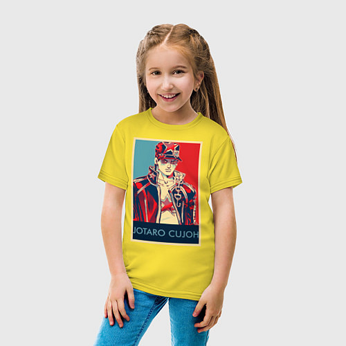 Детская футболка Джотаро Куджо / Желтый – фото 4