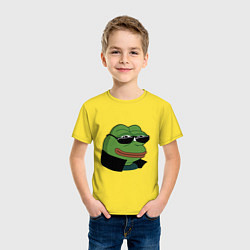 Футболка хлопковая детская Pepe в очках EZ, цвет: желтый — фото 2