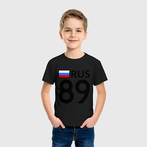 Детская футболка RUS 89 / Черный – фото 3