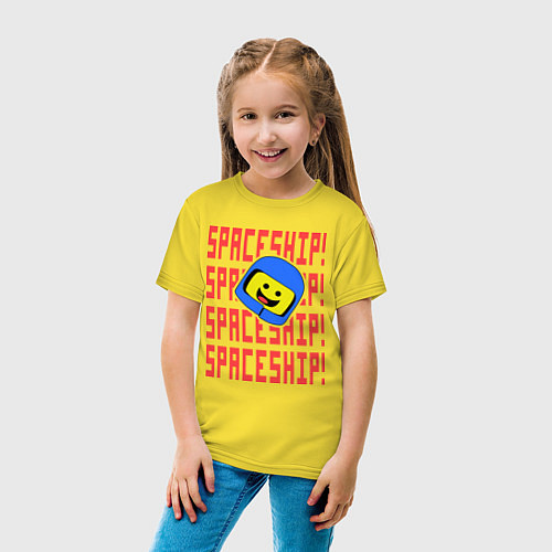 Детская футболка Spaceship / Желтый – фото 4