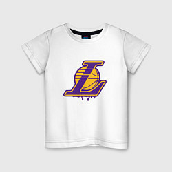 Футболка хлопковая детская Lakers, цвет: белый