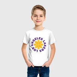 Футболка хлопковая детская Los Angeles Lakers, цвет: белый — фото 2