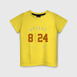 Футболка хлопковая детская Kobe Bryant, цвет: желтый