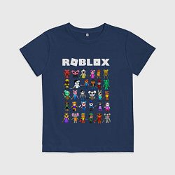 Футболка хлопковая детская ROBLOX PIGGY, цвет: тёмно-синий
