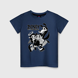 Футболка хлопковая детская Bendy And The Ink Machine, цвет: тёмно-синий