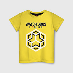 Футболка хлопковая детская Футурологи Watch Dogs Legion, цвет: желтый