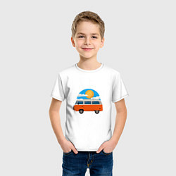 Футболка хлопковая детская Volkswagen t1, цвет: белый — фото 2