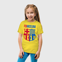 Футболка хлопковая детская Barcelona FC, цвет: желтый — фото 2