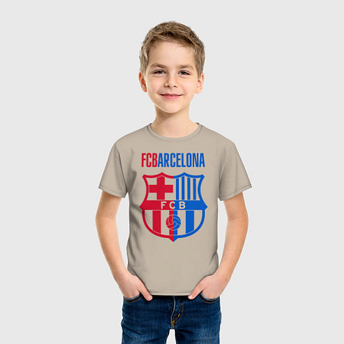 Детская футболка Barcelona FC / Миндальный – фото 3