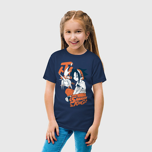 Детская футболка Шаман Кинг / Тёмно-синий – фото 4
