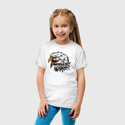 Футболка хлопковая детская Орёл, цвет: белый — фото 2