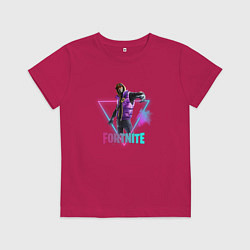 Футболка хлопковая детская Фортнайт, цвет: маджента