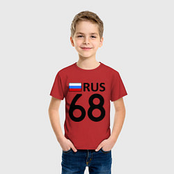 Футболка хлопковая детская RUS 68, цвет: красный — фото 2