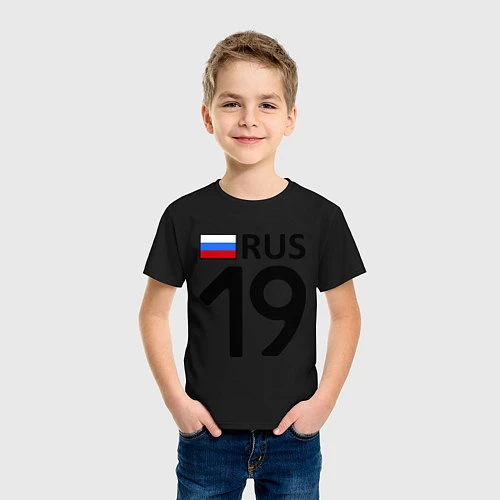 Детская футболка RUS 19 / Черный – фото 3
