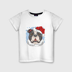 Детская футболка Собачий Санта