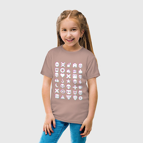 Детская футболка LDR Glitch / Пыльно-розовый – фото 4
