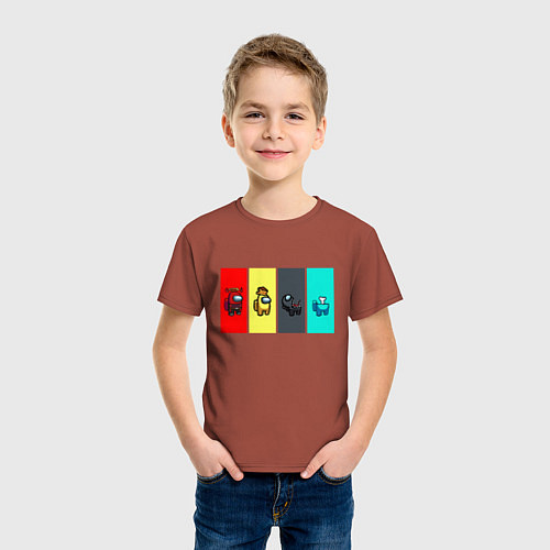 Детская футболка Among Us Z / Кирпичный – фото 3
