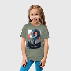 Футболка хлопковая детская Кратос и Атрей, цвет: авокадо — фото 2