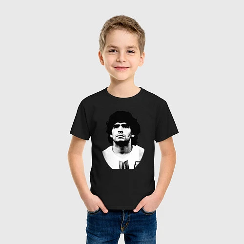 Детская футболка Диего Марадона / Черный – фото 3