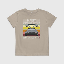 Футболка хлопковая детская Back to the Future, цвет: миндальный
