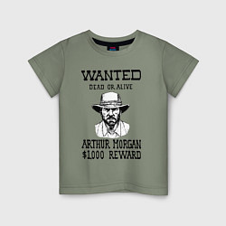 Футболка хлопковая детская RED DEAD REDEMPTION, цвет: авокадо