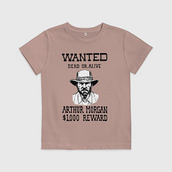 Футболка хлопковая детская RED DEAD REDEMPTION, цвет: пыльно-розовый