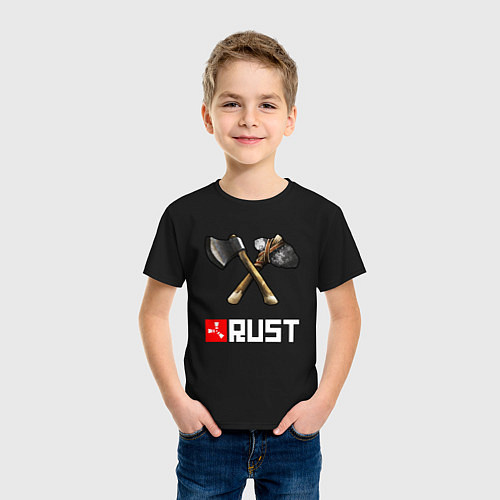 Детская футболка RUST / Черный – фото 3