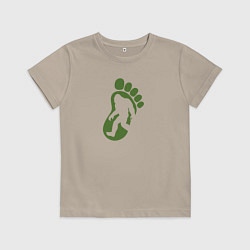 Футболка хлопковая детская Етти, цвет: миндальный