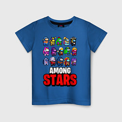 Футболка хлопковая детская AMONG US X BRAWL STARS, цвет: синий