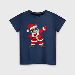 Футболка хлопковая детская Dabing Santa, цвет: тёмно-синий