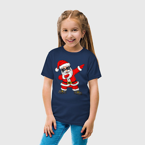 Детская футболка Dabing Santa / Тёмно-синий – фото 4