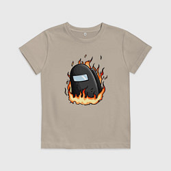 Детская футболка Among Us fire
