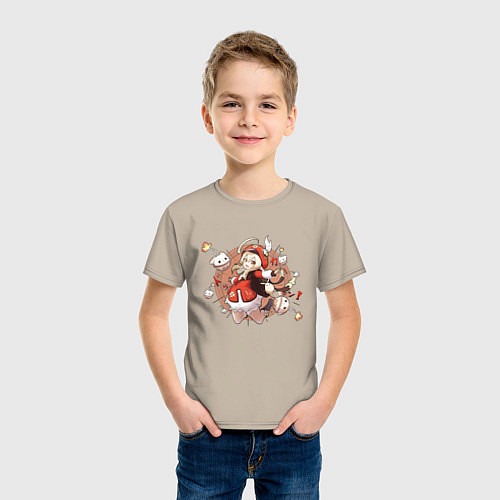 Детская футболка GENSHIN IMPACT / Миндальный – фото 3