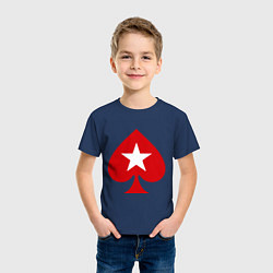Футболка хлопковая детская Покер Пики Poker Stars, цвет: тёмно-синий — фото 2